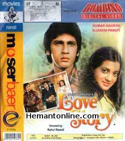 Love Story VCD 1981 Kumar Gaurav, Rajendra Kumar, Danny Denzongpa, Amjad Khan, Vijayeta Pandey, Vidya Sinha, Aruna Irani