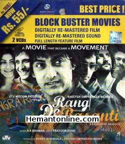 Rang De Basanti VCD-2006  Aamir Khan, Siddharth, Soha Ali Khan, Waheeda Rehman, Kunal Kapoor, Anupam Kher, Om Puri