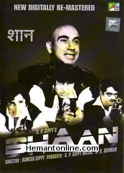 Shaan DVD-1980  Sunil Dutt, Amitabh Bachchan, Shashi Kapoor, Shatrughan Sinha, Rakhee, Kulbhushan Kharbanda, Parveen Babi, Bindiya Goswami, Johny Walker, Kulbhushan Kharbanda, Mazhar Khan, Padmini