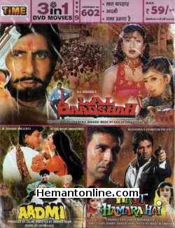 Lal Baadshah-Aadmi-Waqt Hamara Hai 3-in-1 DVD Lal Baadshah (1999): Amitabh Bachchan, Shilpa Shetty, Manisha Koirala, Amrish Puri, Prem Chopra, Mukesh RishiAadmi (1993): Mithun Chakraborty, Gautami, Harish, Shakti Kapoor,