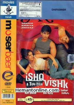 Ishq Vishk 2003 DVD Shahid Kapoor, Amrita Rao, Shenaz Treasurywala, Vishal Malhotra, Kapil Jhaveri, Shabhir, Deepti Gujral, Soundarya, Yash Tonk, Damandeep, Satish Shah, Neelima Azim, Vivek