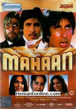 Mahaan DVD-1983  Amitabh Bachchan, Zeenat Aman, Parveen Babi, Waheeda Rehman, Kadar Khan, Ashok Kumar, Shakti Kapoor