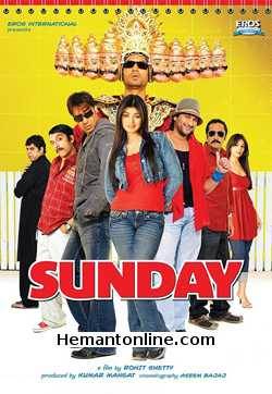 Sunday-2008 DVD Ajay Devgan, Arshad Warsi, Ayesha Takia, Irfan Khan, Anjana Sukhani, Mukesh Tiwari