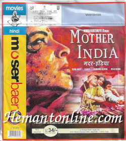 Mother India 1957 VCD Sunil Dutt, Nargis, Rajendra Kumar, Raj Kumar, Kum Kum, Kanhaiyalal, Jillo, Mukri