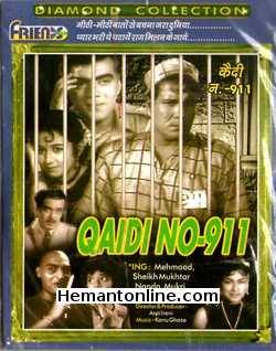 Qaidi No 911 VCD-1959  Sheikh Mukhtar, Nanda, Minoo Mumtaz, Daisy Irani, Mehmood, Mukri, G. Jagirdar