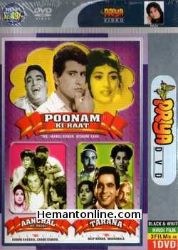 Poonam Ki Raat-Aanchal Ke Phool-Tarana 3-in-1 DVD  Poonam Ki Raat (1965): Manoj Kumar, Kishore Sahu, Praveen Chowdhary, Rajender NathAanchal Ke Phool (1968): Kamini Kaushal, Chand Usmani, Jayant, Jeevan,