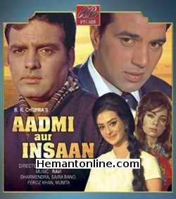 Aadmi Aur Insaan-1969 VCD Dharmendra, Feroz Khan, Mumtaz, Johny Walker, Randhawa