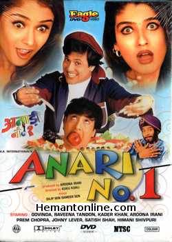 Anari No 1-1999 VCD Govinda, Raveena Tandon, Aruna Irani, Kadar Khan, Prem Chopra