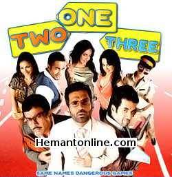 One Two Three-2008 DVD Sunil Shetty, Tusshar Kapoor, Paresh Rawal, Upen Patel, Esha Deol, Sameera Reddy, Tanisha Mukherjee, Neetu Chandra