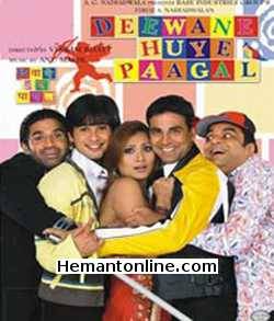 Deewane Huye Paagal-2005 VCD Shahid Kapur, Rimi Sen, Akshay Kumar, Sunil Shetty, Paresh Rawal, Om Puri, Johnny Lever, Vijay Raaz, Asrani, Rakesh Bedi, Aaftab Shivdasani, Snehal