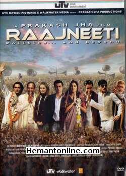 Raajneeti DVD-2010  Nana Patekar, Ajay Devgan, Ranbir Kapoor, Katrina Kaif, Manoj Bajpayee, Arjun Rampal, Naseeruddin Shah, Sarah Thompson Kane, Darshan Jariwala, Chetan Pandit, Shruti