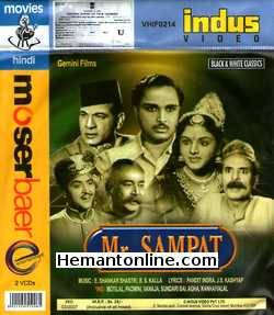 Mr Sampat VCD-1952  Motilal, Padmini, Vanaja, Sundari Bai, Kailash Nath