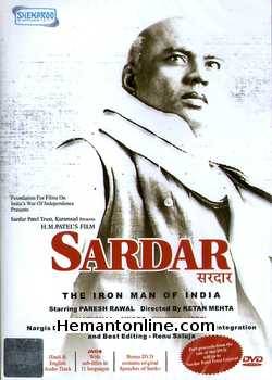 Sardar-The Iron Man of India DVD-1994  Paresh Rawal, Annu Kapoor, Banjamin Gilani, Srivallabh Vyas, Tom Alter