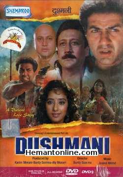 Dushmani 1996 DVD Sunny Deol, Jackie Shroff, Manisha Koirala, Deepti Naval, Anupam Kher, Manohar Singh, Varsha Usgaonkar