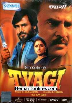 Tyagi DVD-1992  Rajnikant, Jaya Prada, Bhagyashree, Himalaya, Gulshan Grover, Kader Khan, Shakti Kapoor, Prem Chopra