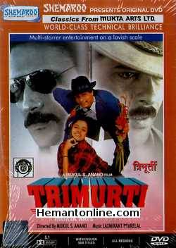 Trimurti DVD-1995  Jackie Shroff, Anil Kapoor, Shahrukh Khan, Priya Tendulkar, Gautami, Anjali Jathar, Mohan Agashe