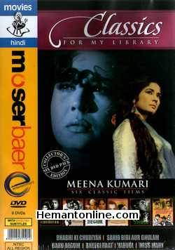 Meena Kumari Six Classic Films-6-DVD-Pack  Six Movies in this DVD Pack are Bhabhi Ki Chudiyan (1961) Balraj Sahni, Meena Kumari, Seema, Ratnamala Sahib Bibi Aur Ghulam (1962)