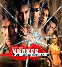 Khakee-2004 DVD Amitabh Bachchan, Akshay Kumar, Aishwarya Rai, Ajay Devgan, Tusshar Kapoor, Atul Kulkarni, Jaya Prada, Lara Dutta
