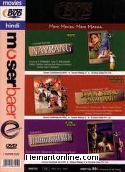 Navrang-Jhanak Jhanak Payal Baje-Do Ankhen Barah Haath 3-in-1 DV Navrang Mahipal, Sandhya, Keshavrao Date, Baburao Pandharkar, Vandana, Agha, Chandrakant Jhanak Jhanak Payal Baje Sandhya, Gopi Krishna, Keshavrao Date, Bhagwan, Madan Puri,