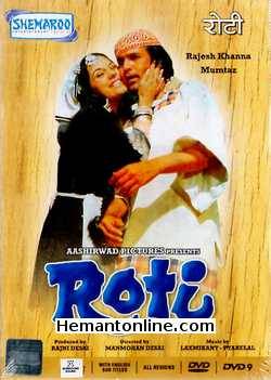 Roti DVD-1974  Rajesh Khanna, Mumtaz, Om Prakash, Nirupa Roy, Jeevan, Sujit Kumar