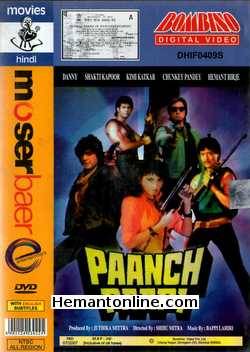 Paanch Paapi DVD-1989  Danny Denzongpa, Shakti Kapoor, Kimi Katkar, Chunkey Pandey, Hemant Birje