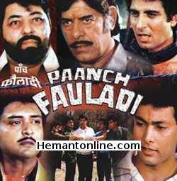 Paanch Fauladi-1989 DVD Dara Singh, Raj Babbar, Javed Khan, Amjad Khan, Hemant Birje