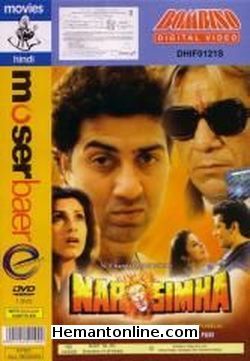 Narsimha-1991 DVD Sunny Deol, Dimple Kapadia, Urmila Matondkar, Ravi Behl, Om Puri, Johny Lever, Om Shivpuri, Satish Shah