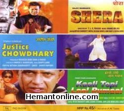 Shera-Justice Chowdhury-Kaali Topi Laal Rumaal 3-in-1 DVD Shera (1999): Mithun Chakraborty, Gulshan Grover, Vinitha, Rami Reddy, Deepak Shirke Justice Chowdhury (2000): Mithun Chakraborty, Swati, Shakti Kapoor Kaali Topi Laal