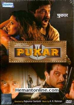 Pukar DVD-2000  Anil Kapoor, Madhuri Dixit, Namrata Shirodkar, Om Puri, Danny Denzongpa, Girish Karnad, Rohini Hattangadi, Govind Namdeo, Mukesh Rishi, Prabhu Deva