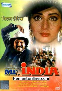 Mr India-1987 VCD Anil Kapoor, Sridevi, Amrish Puri, Satish Kaushik, Sharat Saxena, Ashok Kumar, Bob Cristo, Annu Kapoor, Karan Nath, Yunus Parvez, Harish Patel, Anjan