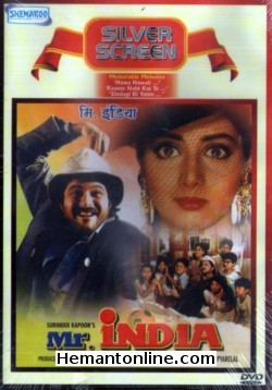 Mr India 1987 DVD Anil Kapoor, Sridevi, Amrish Puri, Satish Kaushik, Sharat Saxena, Ashok Kumar, Bob Cristo, Annu Kapoor, Karan Nath, Yunus Parvez, Harish Patel, Anjan
