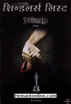 Schindlers List-Hindi-1993 VCD Liam Neeson, Ben Kingsley, Ralph Fiennes, Caroline Goodall, Jonathan Sagalle, Embeth Davidtz