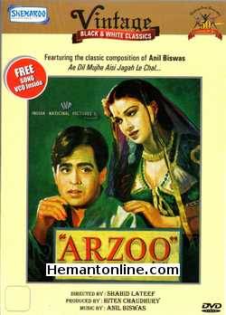 Arzoo DVD-1950 Dilip Kumar, Kamini Kaushal, Prem Dhawan, Shashikala, Gope, Neelam