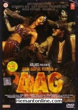 Ram Gopal Varma Ki Aag-2007 DVD Amitabh Bachchan, Sushmita Sen, Ajay Devgan, Prashant Raj, Nisha Kothari, Mohanlal