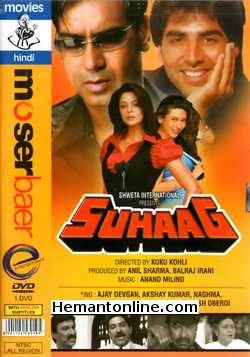 Suhaag DVD-1994  Akshay Kumar, Ajay Devgan, Karishma Kapoor, Nagma, Aruna Irani, Tiku Talsania, Suresh Oberoi