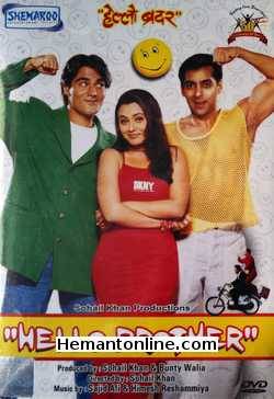 Hello Brother DVD-1999  Salman Khan, Rani Mukherjee, Arbaaz Khan, Shakti Kapoor, Johny Lever, Neeraj Vora, Razzak Khan, Sulbha Arya, Amitabh Bachchan (as voice of god)
