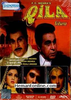Qila DVD-1998  Dilip Kumar, Rekha, Mukul Dev, Mamta Kulkarni, Gulshan Grover, Kunika, Satish Kaushik, Smita Jaykar, Malay Chakraborty, Pramod Moutho, Rajeshwari Sachdev, Kunika, Shahbaaz