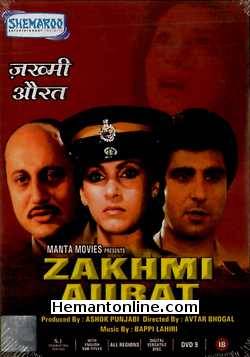 Zakhmi Aurat DVD-1988  Dimple Kapadia, Raj Babbar, Anupam Kher, Puneet Issar, Rama Vij, Kalpana Iyer, Roopesh Kumar, Aruna Irani, Om Shivpuri, Tej Sapru, Shiva Rindan