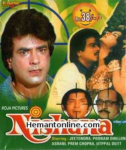 Nishana 1980 VCD Jeetendra, Poonam Dhillon, Prem Chopra, Asrani, Utpal Dutt, Shreeram Lagoo, Deven Verma, Jaishri T., Mohan Choti