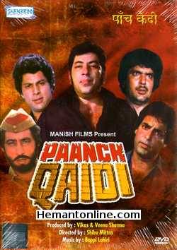 Paanch Qaidi DVD-1981  Amjad Khan, Girish Karnad, Mahendra Sandhu, Sarika, Shakti Kapoor, Raza Murad, Ranjeet, Sulochana, Vijayendre Ghatge