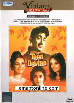 Teen Devian DVD-1965  Dev Anand, Nanda, Kalpana, Simi Garewal, I. S. Johar, Harindranath Chattopadhyay, Ruby Mayer, Rashid Khan, Jankidas