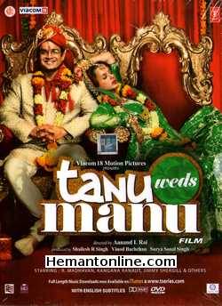 Tanu Weds Manu DVD-2011  R. Madhavan, Kangana Ranaut, Jimmy Shergill, Ravi Kissen, Deepak Dobriyal, Rajendra Gupta, K. K. Raina, Eijaz Khan, Swara Bhaskar, Navni Parihar