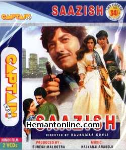 Saazish VCD-1988 Raj Kumar, Mithun Chakraborty, Dimple Kapadia, Raj Babbar, Vinod Mehra, Anita Raj, Shakti Kapoor, Kader Khan, Tej Sapru