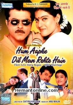 Hum Aapke Dil Mein Rehte Hain DVD-1999  Anil Kapoor, Kajol, Johny Lever, Satish Kaushik, Anupam Kher, Shakti Kapoor, Parmeet Sethi