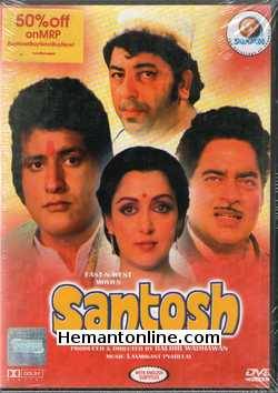 Santosh 1989 DVD Manoj Kumar, Hema Malini, Shatrughan Sinha, Rakhee, Sarika, Amjad Khan, Prem Chopra, Nirupa Roy, Vikas Anand, Abhi Bhattacharya, Pinchoo Kapoor, Kamini Kaushal,