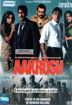 Aakrosh DVD-2010  Ajay Devgan, Akshay Khanna, Bipasha Basu, Paresh Rawal, Urvashi Sharma, Reema Sen, Amita Pathak, Vineet Sharma, Sameera Reddy, Rajendra Gupta, Atul Tiwari,