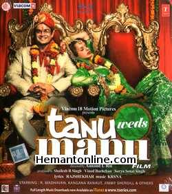 Tanu Weds Manu Blu Ray-2011  R. Madhavan, Kangana Ranaut, Jimmy Shergill, Ravi Kissen, Deepak Dobriyal, Rajendra Gupta, K. K. Raina, Eijaz Khan, Swara Bhaskar, Navni Parihar
