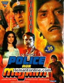 Police Aur Mujrim VCD-1992  Raj Kumar, Vinod Khanna, Meenakshi Sheshadri, Avinash Wadhawan, Nagma, Sadashiv Amrapurkar, Joginder