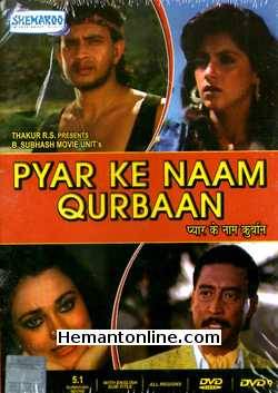 Pyar Ke Naam Qurbaan 1990 DVD Mithun Chakraborty, Mandakini, Dimple Kapadia, Danny Denzongpa, Gulshan Grover, Asrani, Yunus Parvez, Raza Murad, Paintal