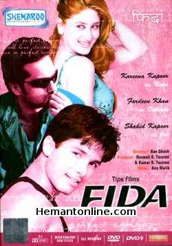 Fida DVD-2004  Fardeen Khan, Shahid Kapoor, Kareena Kapoor, Kim Sharma, Akhilendra Mishra, Viju Khote, Dinesh Hingoo, Naresh Suri, Vivek Vaswani